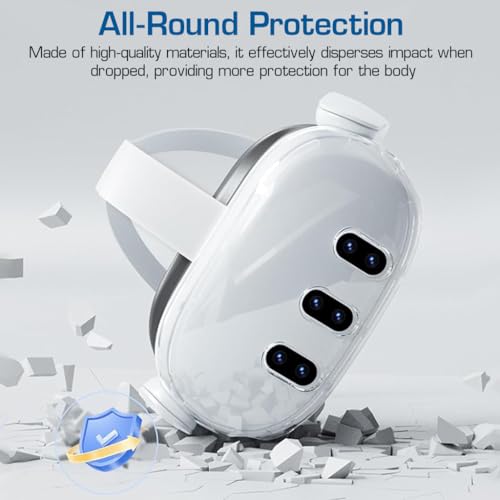 ZORBES® Protective Case for Meta Quest 3 Protective Shell Cover Oculus VR Accessories Lens Tempered Film Joystick Caps No Quest 3 3PCS ZORBES® Protective Case for Meta Quest 3 Protective Shell Cover Oculus VR Accessories Lens Tempered Film Joystick Caps No Quest 3 3PCS